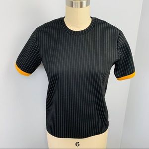 Zara Trafaluc Pinstripe S/S Top